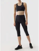 Dámské 3/4 legíny 4F - černé Dámské 3/4 legíny 4F - černé