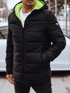 Pánská prošívaná zimní bunda s kapucí černá FashionStreet TX4892