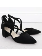 Dámské černé sandály na jehlovém podpatku Sergio Leone SK-830