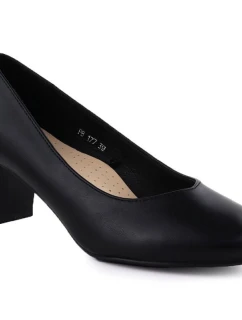 Dámské nízké lodičky na jehlovém podpatku černé Sergio Leone PB177