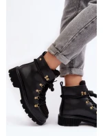 Dámské Kožené Trapery GOE MM2N4082 Černé Dámské Kožené Trapery GOE MM2N4082 Černé