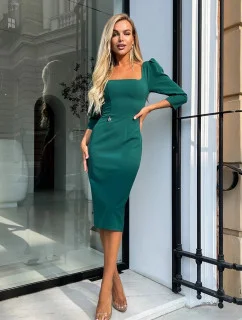 Dámské šaty 264 model 170847 Tmavě zelená - Bicotone