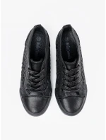 Módní dámské tenisky černé na klínku Módní dámské tenisky černé na klínku