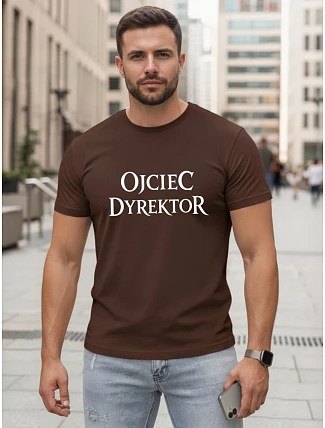 Pánské klasické tričko s nápisy bavlna hnědá FashionStreet NX5144R Pánské klasické tričko s nápisy bavlna hnědá FashionStreet NX5144R