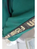 Mikina se zipem na zádech zelená Mikina se zipem na zádech zelená