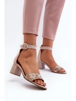 Sandály Na Podpatku Maciejka 04141-49 Béžové Sandály Na Podpatku Maciejka 04141-49 Béžové