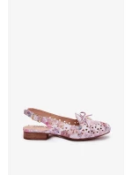 Dámské perforované baleríny s otevřenou patou Navinnia – multikolor