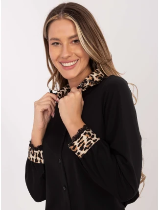 Dámská halenka KS 4225.35 černo-hnědá - FPrice