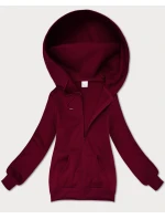 Dámská rozepínací mikina v třešňové barvě s kapucí S'West (B-12#) Dámská rozepínací mikina v třešňové barvě s kapucí S'West (B-12#)