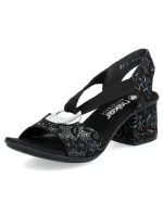 Pohodlné černé sandály Rieker W RKR679 Pohodlné černé sandály Rieker W RKR679