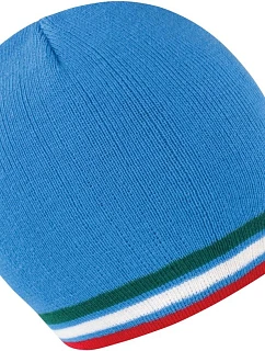 Result Headwear R 368X Pletená čepice s kontrastními pruhy 28.368X blue/green-white-red