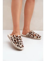 Dámské Kožešinové Pantofle Panterka Bežové Inblu EK000008