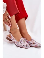 Dírové baleríny s odhaleným podpatkem Multikolor Navinnia