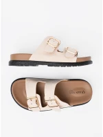 Trendy dámské Jasnobeżowy  nazouváky platforma