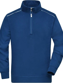 Daiber JN 895 Pracovní mikina s 1/4 zipem - Solid 02.0895 dark royal
