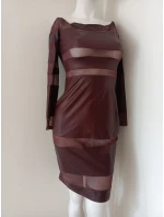 Dámské sexy šaty 18966 tmavě bordové - Koucla Dámské sexy šaty 18966 tmavě bordové - Koucla