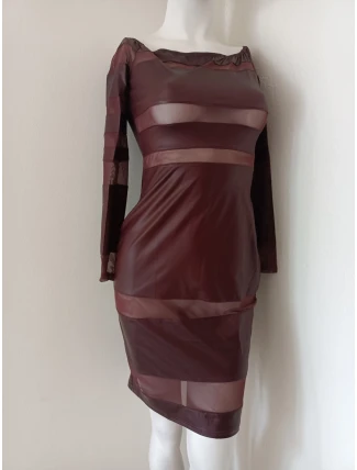 Dámské sexy šaty 18966 tmavě bordové - Koucla Dámské sexy šaty 18966 tmavě bordové - Koucla
