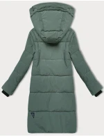 Šedozelená prošívaná dámská zimní bunda LHD (LHD-24572)