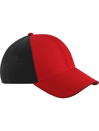 Beechfield B 165 6 panelová klubová kšiltovka 53.0165 red/black Beechfield B 165 6 panelová klubová kšiltovka 53.0165 red/black