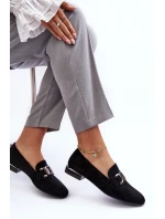 Dámské mokasíny s ozdobou černá Camilena