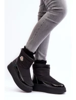 Dámské vytažené sněhule na platformě černé Gattea Dámské vytažené sněhule na platformě černé Gattea