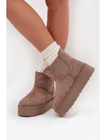 Dámské sněhule s elastickou vsadkou Kiora – khaki