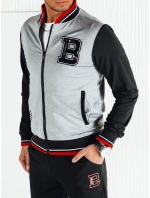 Pánská šedočerná tepláková souprava FashionStreet AX0767