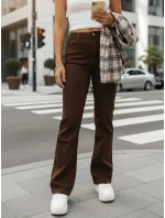 Dámské džíny s vysokým pasem hnědé FashionStreet UY2910