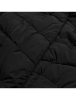 Černá dlouhá dámská zimní bunda (2m-033)