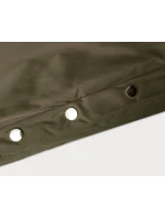 Dámská bunda parka v army barvě s kožešinovou podšívkou (5M3180-136)