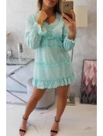 Šaty s ozdobnými volánky mint Šaty s ozdobnými volánky mint