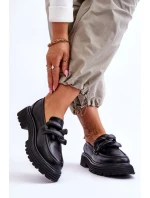 Kožené mokasínové boty Big Star LL274580 Černe