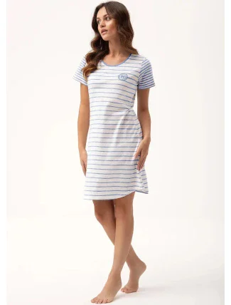 Dámské noční košle 196 kr/r bílo-šedá - Luna Dámské noční košle 196 kr/r bílo-šedá - Luna