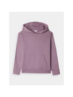 Dívčí nepruhovaná mikina s kapucí 4F Junior 4FJWMM00TSWSF1316-51S