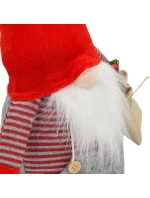 DEKORATIVNÍ SANTA CLAUS 50CM CHLAPEC S PYTLEM A JEŘABINOU