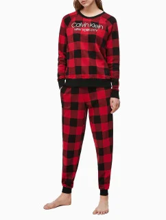 Dámská mikina QS6301E-5VJ černočervená - Calvin Klein