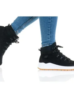 Dámská sportovní kotníková obuv W H4L21-OBDH252 Černá s bílou - 4F