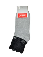 Dámské ponožky 1061 Šedá s černou - Milena
