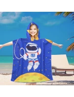 PončoBavlněné světové dětské plážové pončo s kapucí 60x60