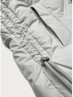 Světle šedá dámská zimní bunda se stahovacími boky S'west (R8295-26)