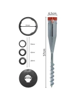 ZÁKLADNA PRO UPEVNĚNÍ DEŠTNÍKU 25-55 MM KOVOVÁ ŠROUBOVACÍ REDCLIFFS ZÁKLADNA PRO UPEVNĚNÍ DEŠTNÍKU 25-55 MM KOVOVÁ ŠROUBOVACÍ REDCLIFFS