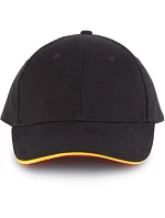 K-up KP 011 6 Panelová sandwich kšiltovka "Orlando" 20.0011 black/orange K-up KP 011 6 Panelová sandwich kšiltovka "Orlando" 20.0011 black/orange