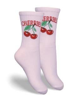 Dětské Ponožky Mládežnické CHERRIES Pudrově Růžové