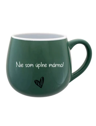 NIE SOM ÚPLNE MÁRNA! - zelený keramický hrníček 300 ml