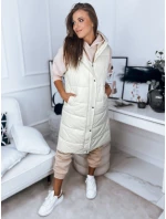 Dámská vesta BRONS ecru FashionStreet TY3088