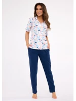 Pyžamo Cornette 696/453 Anette kr/r S-2XL dámské rozepínací