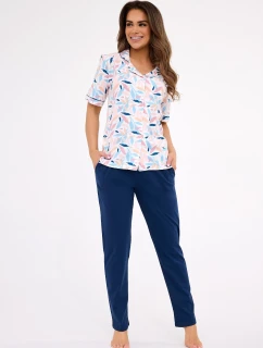 Pyžamo Cornette 696/453 Anette kr/r S-2XL dámské rozepínací