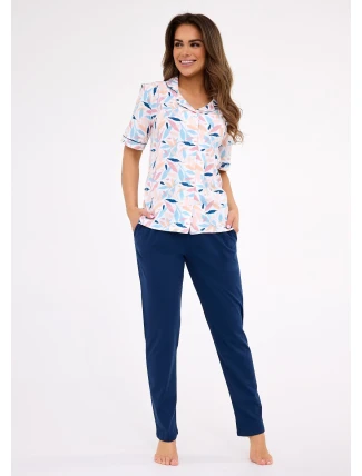 Pyžamo Cornette 696/453 Anette kr/r S-2XL dámské rozepínací