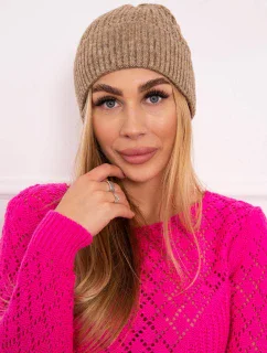 Tenká čepice Wioletta K251 tmavě béžová