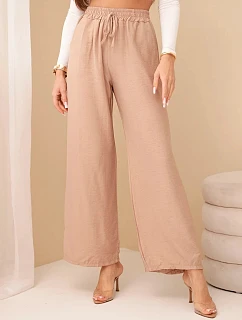 Viskózové kalhoty se širokými nohavicemi velbloud